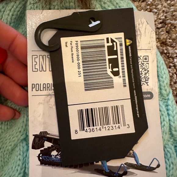 Teal 509 Women’s Beanie with PomPom - Picture 4 of 4